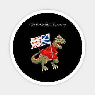 Clanosaurus Rex NEWFOUNDLANDsaurus rex Newfoundland Labrador Canada RCMP Flag Magnet